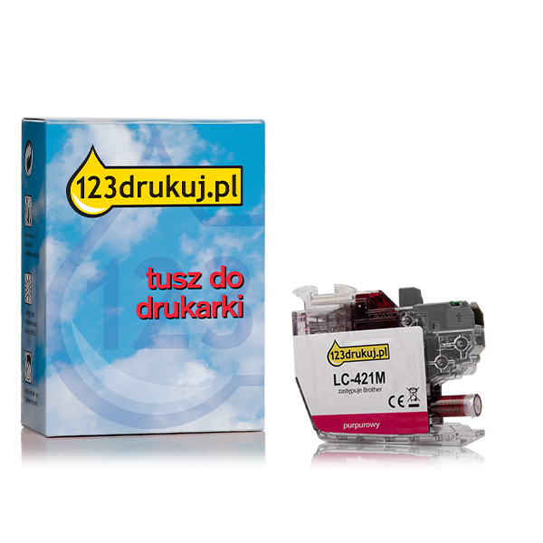 123drukuj zamiennik Brother LC-421M tusz czerwony LC-421MC 051289 - 1