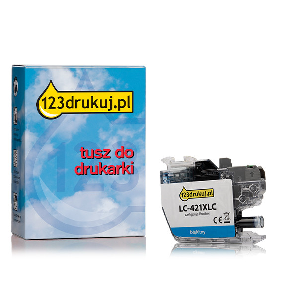 123drukuj zamiennik Brother LC-421XLC tusz niebieski, zwiększona pojemność LC-421XLCC 051297 - 1