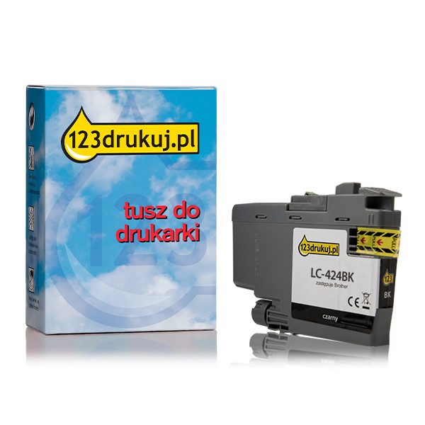 123drukuj zamiennik Brother LC-424BK tusz czarny LC424BKC 051267 - 1