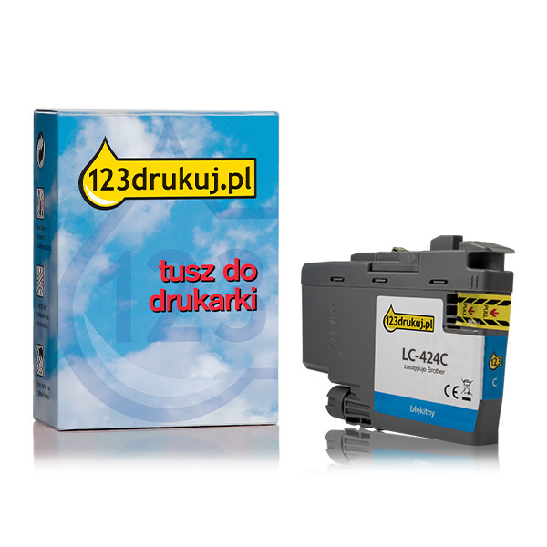 123drukuj zamiennik Brother LC-424C tusz niebieski LC424CC 051269 - 1