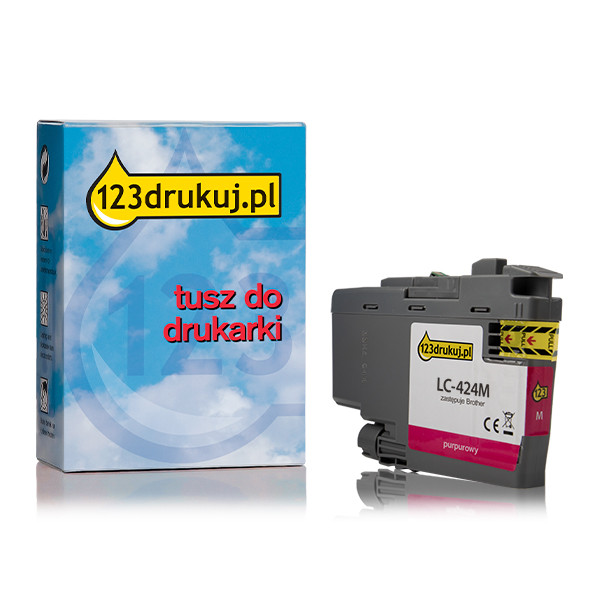 123drukuj zamiennik Brother LC-424M tusz czerwony LC424MC 051271 - 1