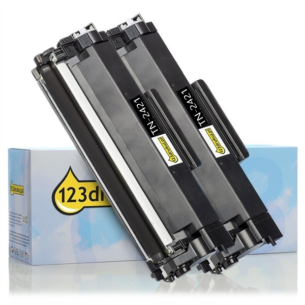 123drukuj zamiennik Brother TN-2421 toner czarny, zwiększona pojemność x2 (dwupak)  350107 - 1