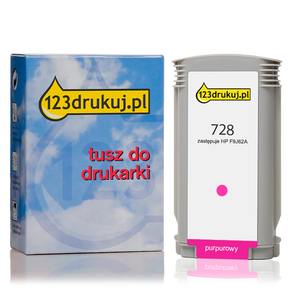 123drukuj zamiennik HP 728 (F9J62A) tusz czerwony F9J62AC 044487 - 1