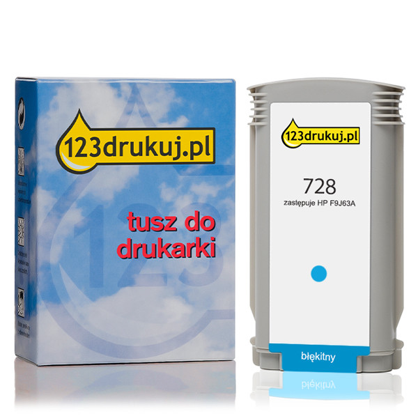 123drukuj zamiennik HP 728 (F9J63A) tusz niebieski F9J63AC 044485 - 1