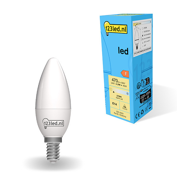 123inkt Żarówka E14 LED 123led | świecowa | matowa | 2700K | 4,9 W (40 W)  LDR01854 - 1