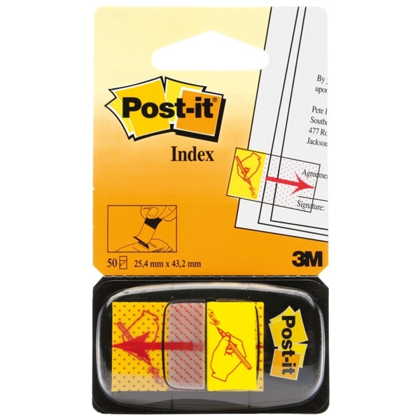 3M Zakładki indeksujące "PODPISZ TU" 3M POST-IT (50 zakładek) 68031 201362 - 1