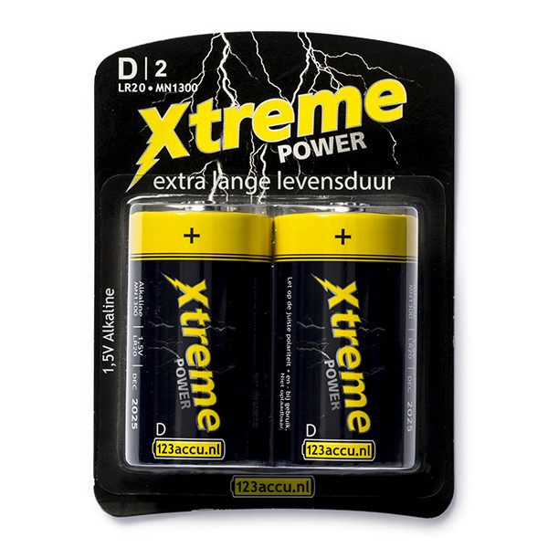 Baterie LR20 D 123drukuj Xtreme Power, 2 sztuki LR20P2B/10C MN1300C ADR00044 - 1