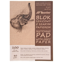 Blok szkicowy szary A4/100 kartek 80 g 338768 246590