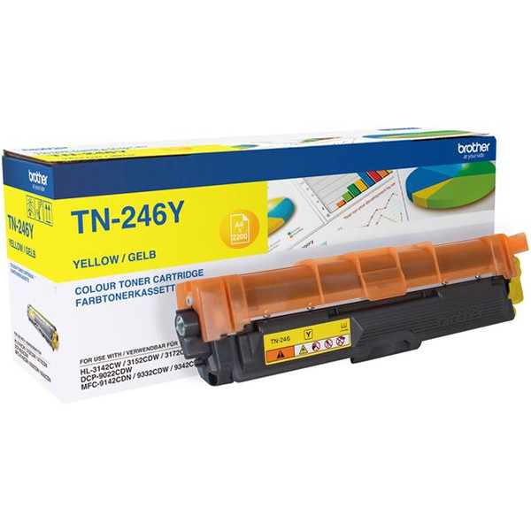 Brother TN-246Y toner żółty, zwiększona pojemność, oryginalny TN246Y 051072 - 1