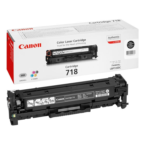 Canon 718 BK (CRG718BK) toner czarny, oryginalny 2662B002AA 070878 - 1