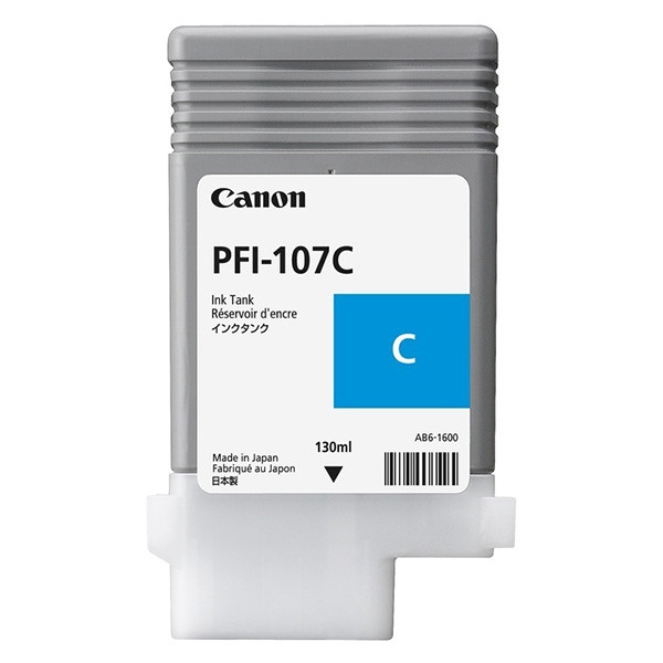 Canon PFI-107C tusz niebieski, oryginalny 6706B001 018982 - 1