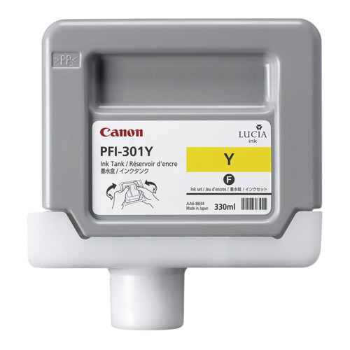 Canon PFI-301Y tusz żółty, oryginalny 1489B001 018288 - 1