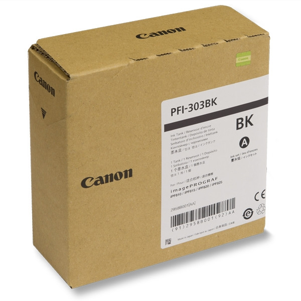 Canon PFI-303BK tusz czarny, oryginalny 2958B001 018374 - 1