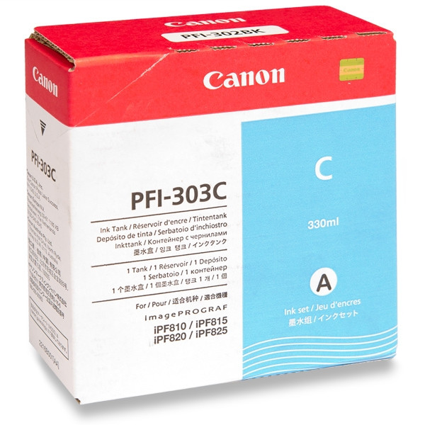 Canon PFI-303C tusz niebieski, oryginalny 2959B001 018376 - 1