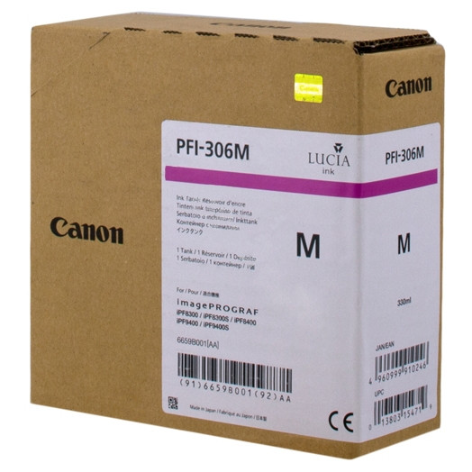 Canon PFI-306M tusz czerwony, oryginalny 6659B001 018856 - 1