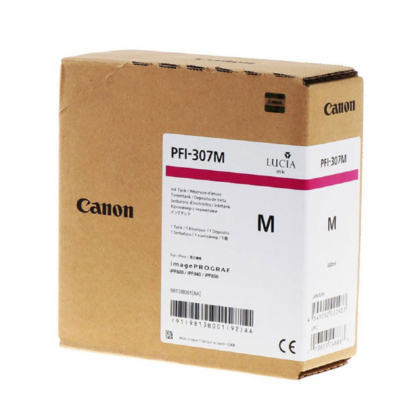 Canon PFI-307M tusz czerwony, oryginalny 9813B001 018544 - 1