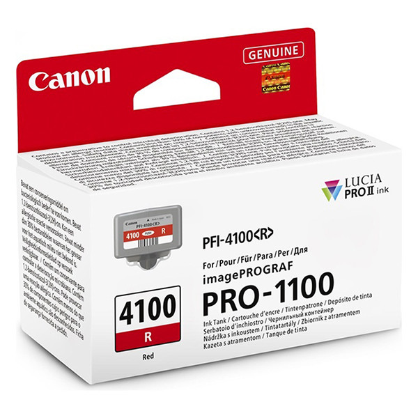 Canon PFI-4100R tusz intensywny czerwony, oryginalny 6785C001 083746 - 1