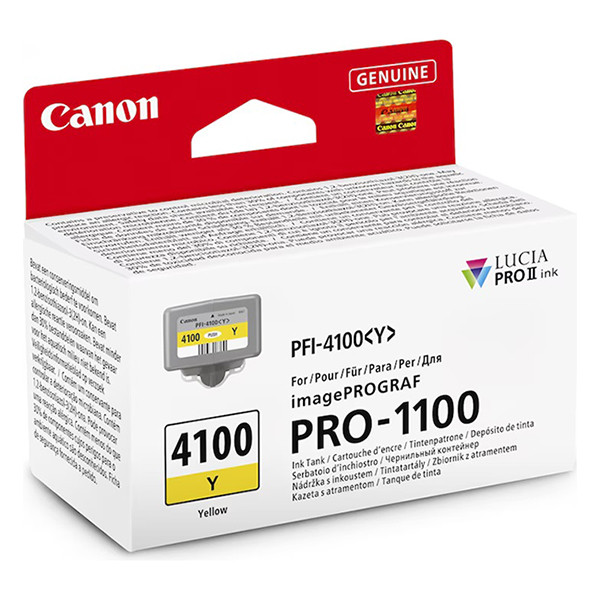 Canon PFI-4100Y tusz żółty, oryginalny 6780C001 083736 - 1