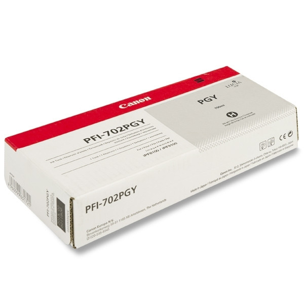 Canon PFI-702PGY tusz foto szary, oryginalny 2222B001 018346 - 1