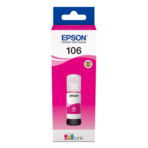 Epson 106 (C13T00R340) tusz czerwony, oryginalny C13T00R340 027166 - 1