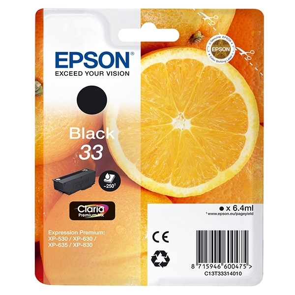 Epson 33 (T3331) tusz czarny, oryginalny C13T33314010 C13T33314012 026848 - 1