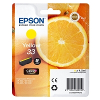 Epson 33 (T3344) tusz żółty, oryginalny C13T33444010 C13T33444012 026864