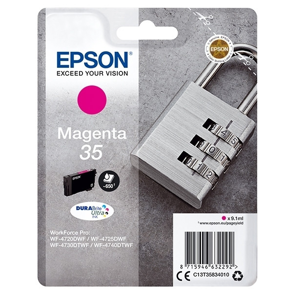 Epson 35 (T3583) tusz czerwony, oryginalny C13T35834010 027030 - 1