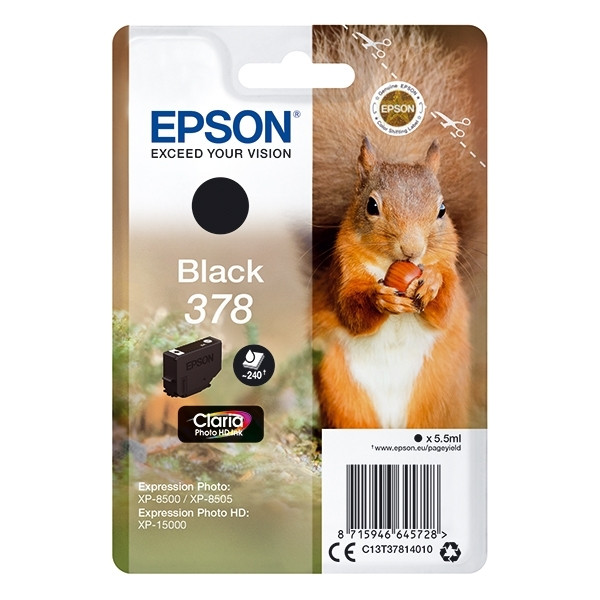 Epson 378 tusz czarny, oryginalny C13T37814010 027098 - 1