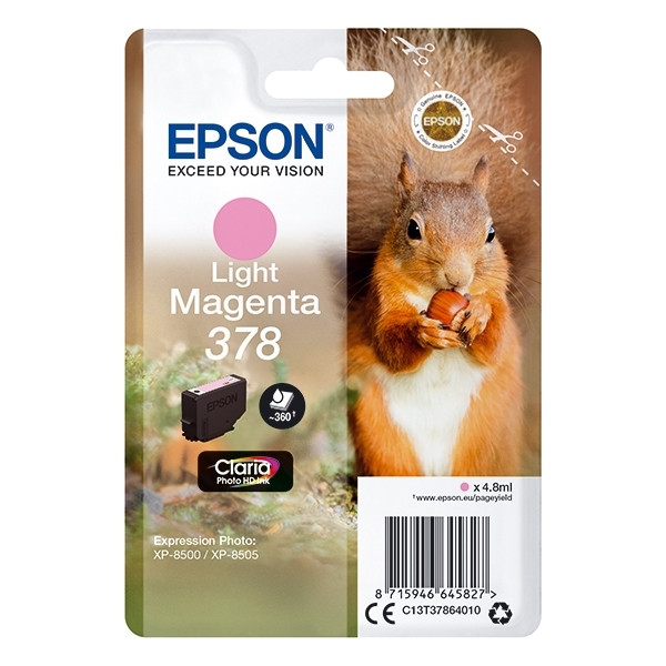 Epson 378 tusz jasnoczerwony, oryginalny C13T37864010 027108 - 1