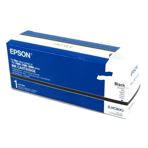 Epson S020407 (SJIC8) tusz czarny, oryginalny C33S020407 080164 - 1