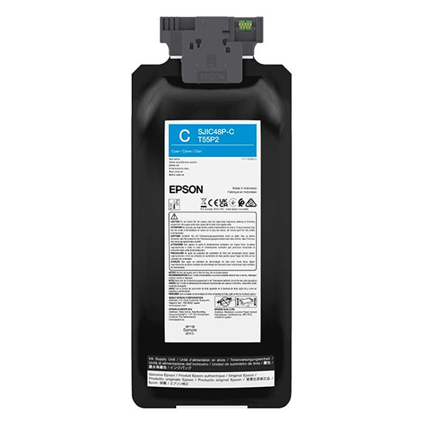 Epson SJIC48P-C tusz niebieski, oryginalny C13T55P240 083696 - 1