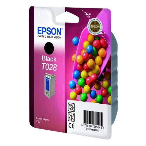 Epson T028 czarny, oryginalny C13T02840110 021100 - 1