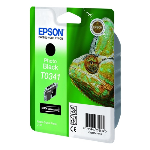 Epson T0341 tusz foto czarny, oryginalny C13T03414010 022210 - 1