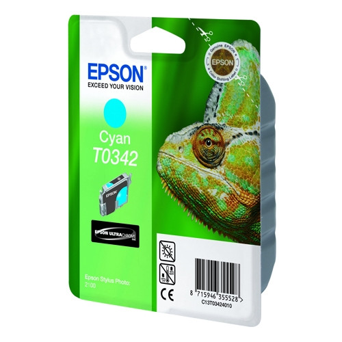 Epson T0342 tusz niebieski, oryginalny C13T03424010 022230 - 1