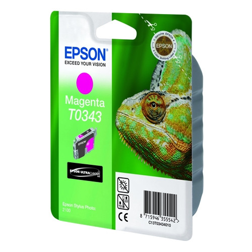 Epson  T0343 tusz czerwony, oryginalny C13T03434010 022250 - 1