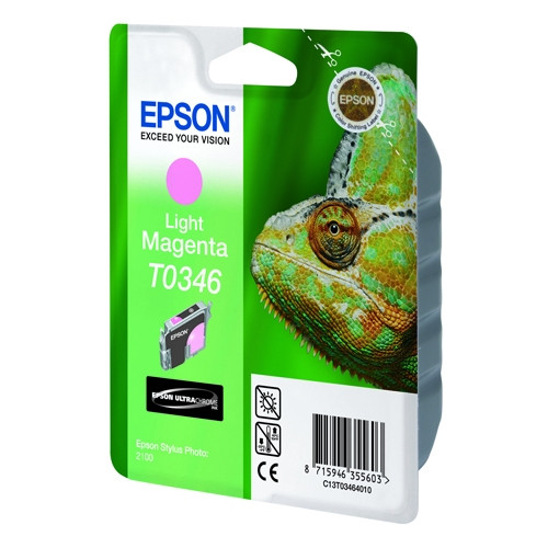 Epson T0346 tusz jasnoczerwony, oryginalny C13T03464010 022310 - 1