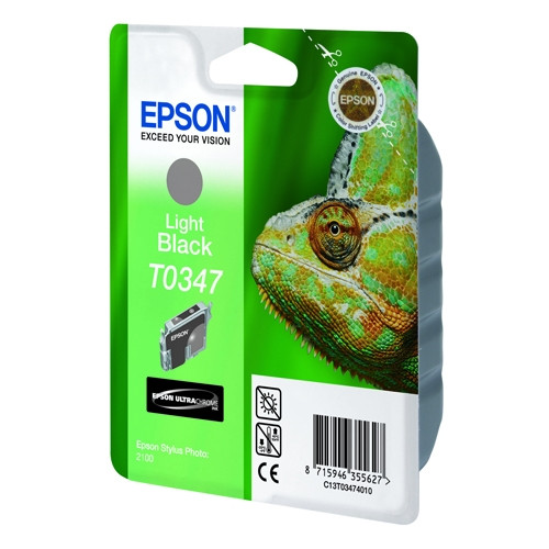 Epson T0347 tusz jasno czarny, oryginalny C13T03474010 022330 - 1