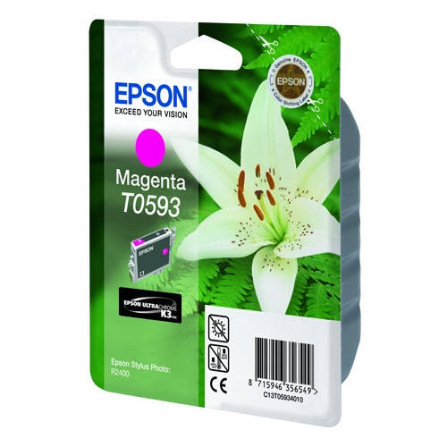 Epson T0593 tusz czerwony, oryginalny C13T05934010 022960 - 1