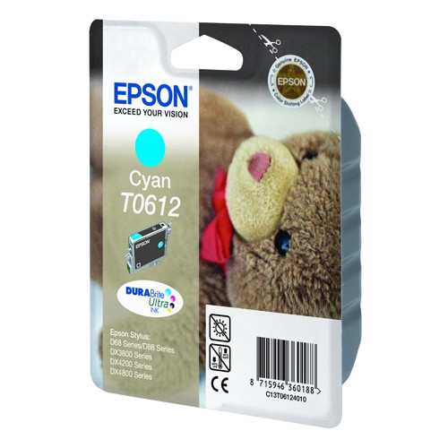 Epson T0612 tusz niebieski, oryginalny C13T06124010 023005 - 1