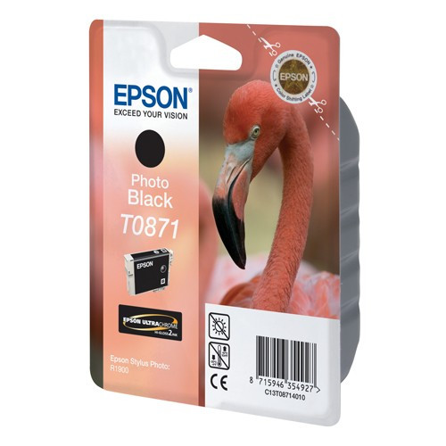 Epson T0871 tusz foto czarny, oryginalny C13T08714010 023302 - 1