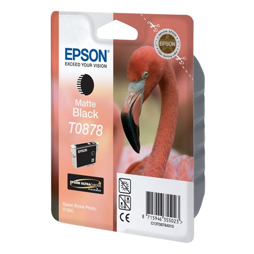 Epson T0878 tusz czarny matowy, oryginalny C13T08784010 023312 - 1