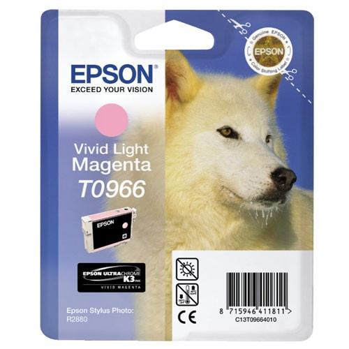 Epson T0966 tusz jasnoczerwony, oryginalny C13T09664010 023336 - 1