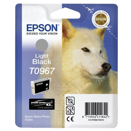 Epson T0967 tusz jasnoczarny, oryginalny C13T09674010 023338 - 1