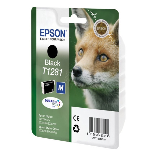 Epson T1281 tusz czarny, oryginalny C13T12814011 C13T12814012 026272 - 1