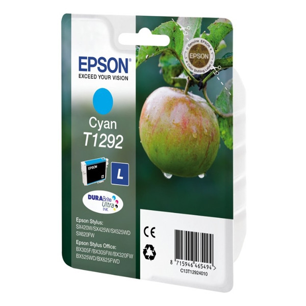 Epson T1292 tusz niebieski, zwiększona pojemność, oryginalny C13T12924011 C13T12924012 026290 - 1