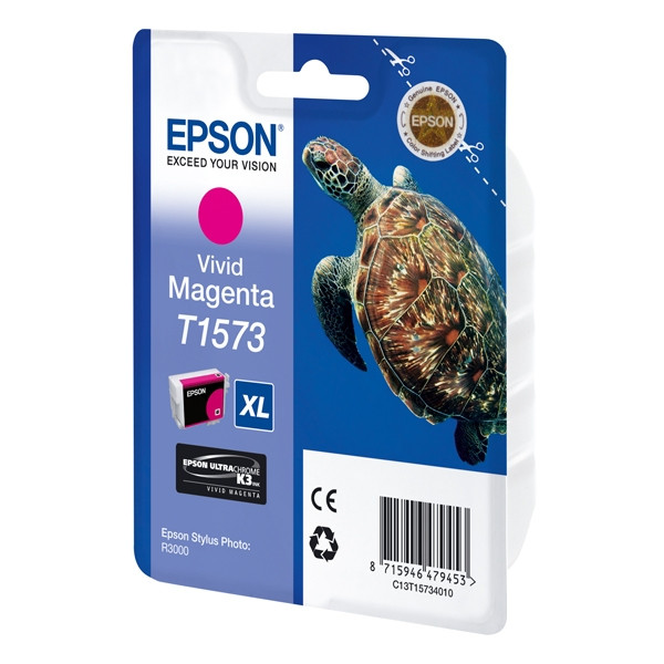 Epson T1573 tusz vivid czerwony, oryginalny C13T15734010 026358 - 1