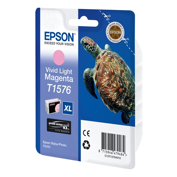 Epson T1576 tusz vivid jasnoczerwony, oryginalny C13T15764010 026364 - 1