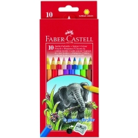 Faber-Castell Kredki ołówkowe z temperówką Jumbo Faber-Castell 10 szt. FC-111210 220022