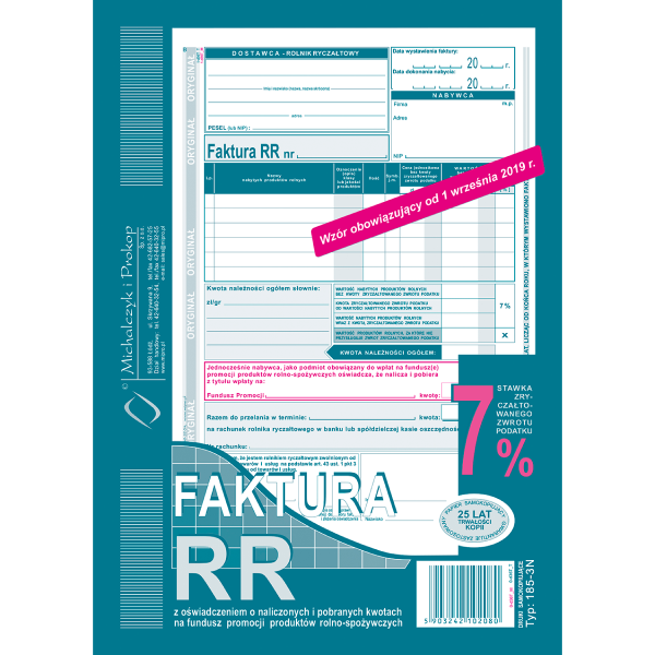 Faktura RR 185-3n 185-3N 246881 - 1