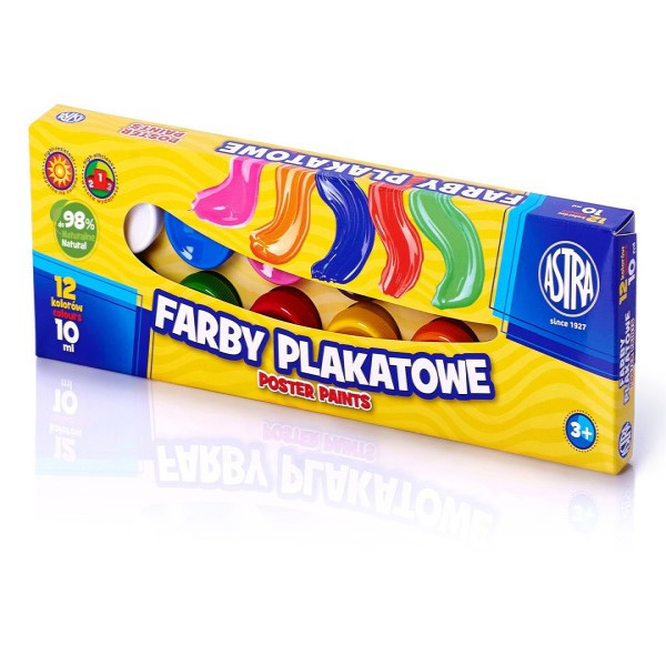 Farby plakatowe 12 kol./10 ml Astra 30410 246405 - 1